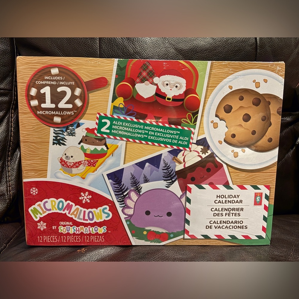 Squishmallows 2025 Holiday Advent Calendar with 12 Pieces micromallows